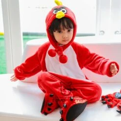Combinaison Pyjama Enfants Rouge Bird Capuche Garçon & Fille Déguisement Déguisement 7 Combinaison Pyjama Enfants Rouge Bird Capuche Garçon & Fille Déguisement Déguisement -Favolicorne Déguisement Promos Magasin fk19016 2