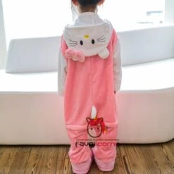 Combinaison Pyjama Enfants Kitty Chat Capuche Garçon & Fille Déguisement Déguisement -Favolicorne Déguisement Promos Magasin fk19017 2