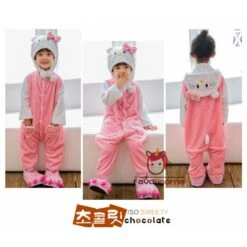 Combinaison Pyjama Enfants Kitty Chat Capuche Garçon & Fille Déguisement Déguisement -Favolicorne Déguisement Promos Magasin fk19017 5