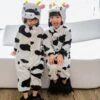 Combinaison Pyjama Enfants Vache Capuche Garçon & Fille Déguisement Déguisement