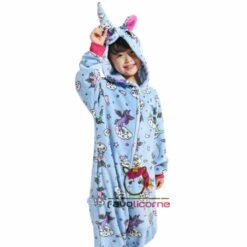 Combinaison Pyjama Enfant Rainbow Tail Bleue Licorne Déguisement Déguisement -Favolicorne Déguisement Promos Magasin fk19023 2