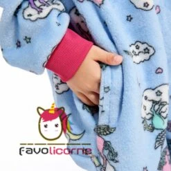Combinaison Pyjama Enfant Rainbow Tail Bleue Licorne Déguisement Déguisement -Favolicorne Déguisement Promos Magasin fk19023 4