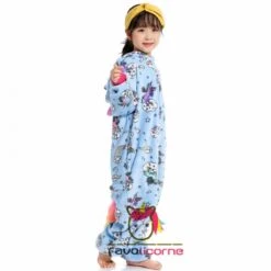 Combinaison Pyjama Enfant Rainbow Tail Bleue Licorne Déguisement Déguisement -Favolicorne Déguisement Promos Magasin fk19023 7