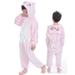 Combinaison Pyjama Enfant Cochon Rose Déguisement Déguisement