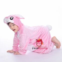 Combinaison Pyjama Enfant Lapin Rose Déguisement Déguisement -Favolicorne Déguisement Promos Magasin fk19032 5
