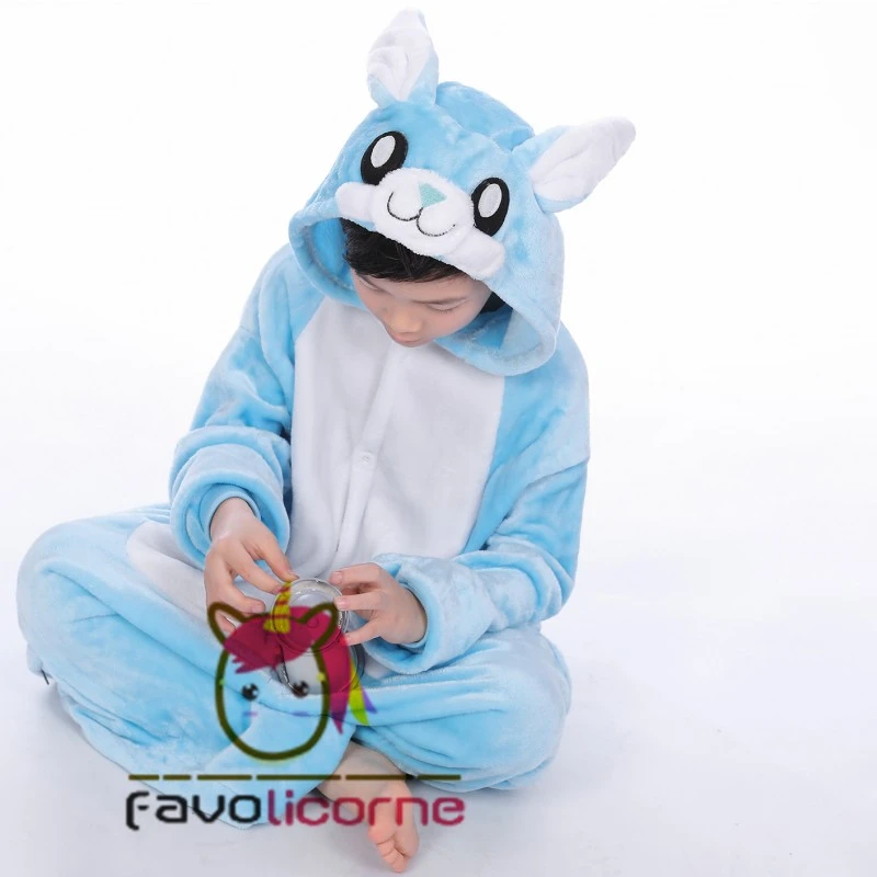 Combinaison Pyjama Enfant Lapin Bleue Déguisement Déguisement 7 Combinaison Pyjama Enfant Lapin Bleue Déguisement Déguisement – Image 7