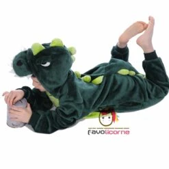 Combinaison Pyjama Enfant Dinosaure Vert Déguisement Déguisement -Favolicorne Déguisement Promos Magasin fk19036 5