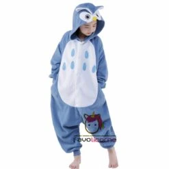 Combinaison Pyjama Enfant Hibou Bleue Déguisement Déguisement -Favolicorne Déguisement Promos Magasin fk19050 2