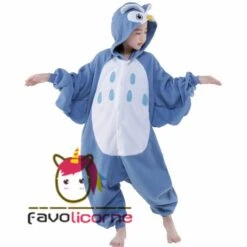 Combinaison Pyjama Enfant Hibou Bleue Déguisement Déguisement -Favolicorne Déguisement Promos Magasin fk19050 4