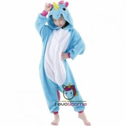 Combinaison Pyjama Enfants Licorne Bleue Déguisement Déguisement -Favolicorne Déguisement Promos Magasin fk19051 2