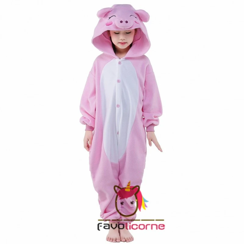 Combinaison Pyjama Enfant Rose Cochon Garçon & Fille Déguisement Déguisement 2 Combinaison Pyjama Enfant Rose Cochon Garçon & Fille Déguisement Déguisement – Image 2