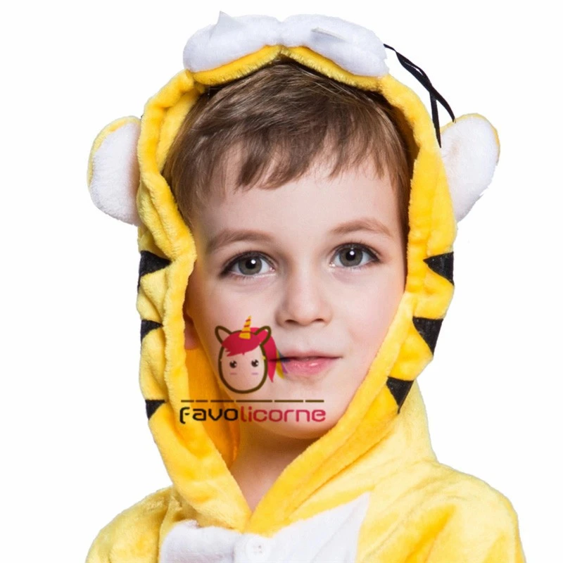 Combinaison Pyjama Enfant Tigre Garçon & Fille Déguisement Déguisement 2 Combinaison Pyjama Enfant Tigre Garçon & Fille Déguisement Déguisement – Image 2