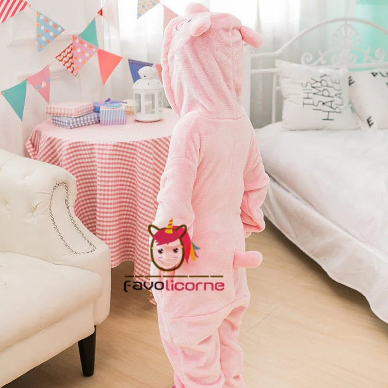 Combinaison Pyjama Enfant Cochon Rose Garçon & Fille Déguisement Déguisement 2 Combinaison Pyjama Enfant Cochon Rose Garçon & Fille Déguisement Déguisement – Image 2