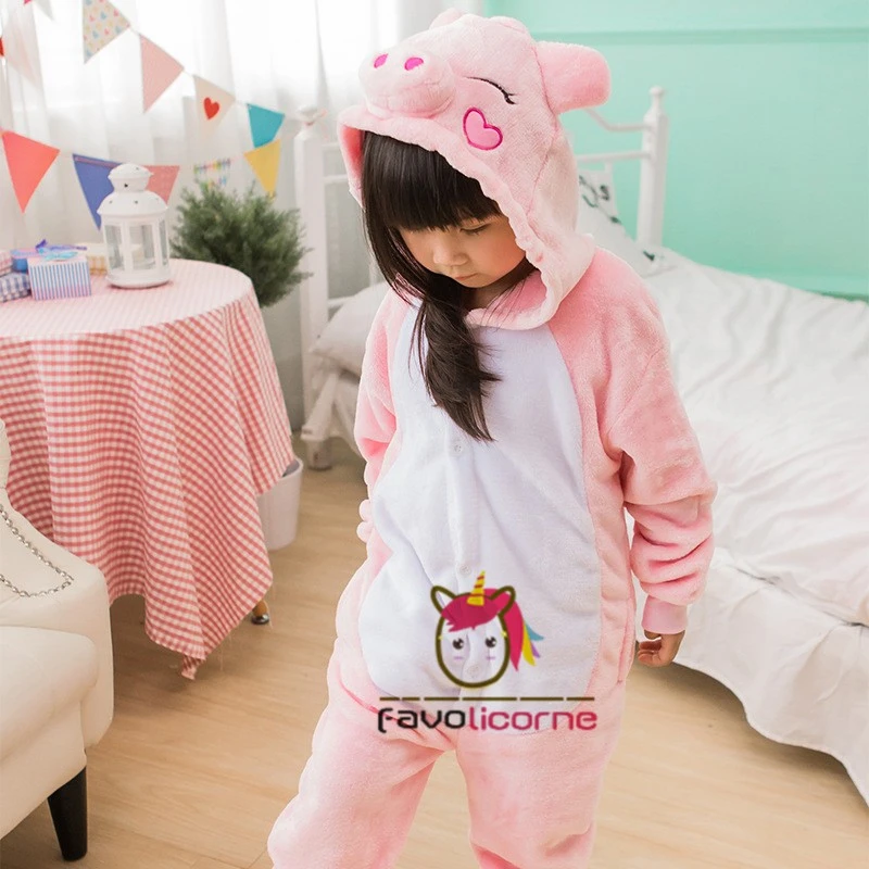 Combinaison Pyjama Enfant Cochon Rose Garçon & Fille Déguisement Déguisement 3 Combinaison Pyjama Enfant Cochon Rose Garçon & Fille Déguisement Déguisement – Image 3