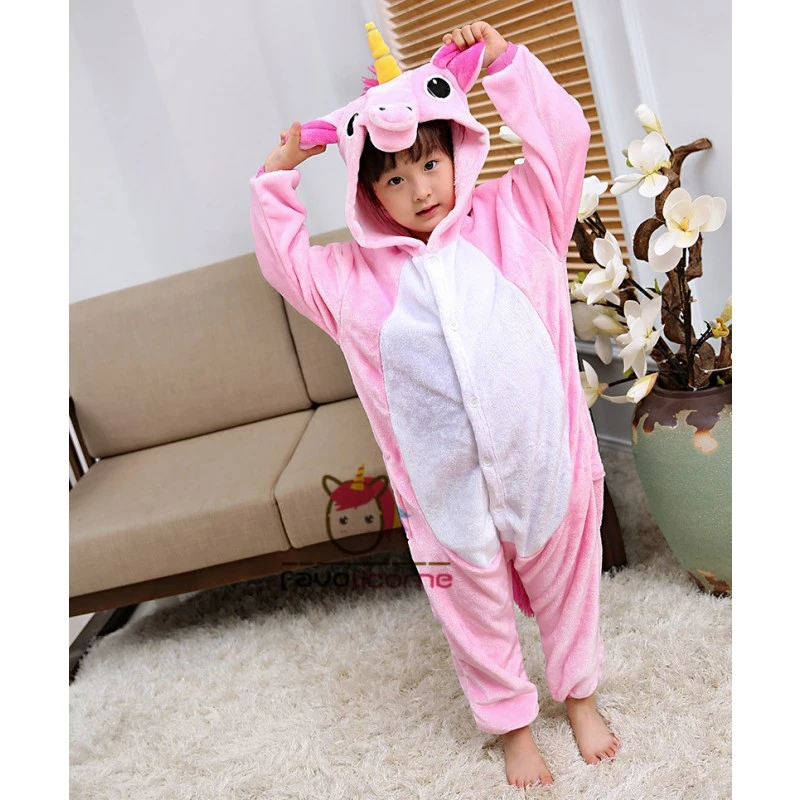Combinaison Pyjama Enfant Rose Licorne Déguisement Déguisement 2 Combinaison Pyjama Enfant Rose Licorne Déguisement Déguisement – Image 2