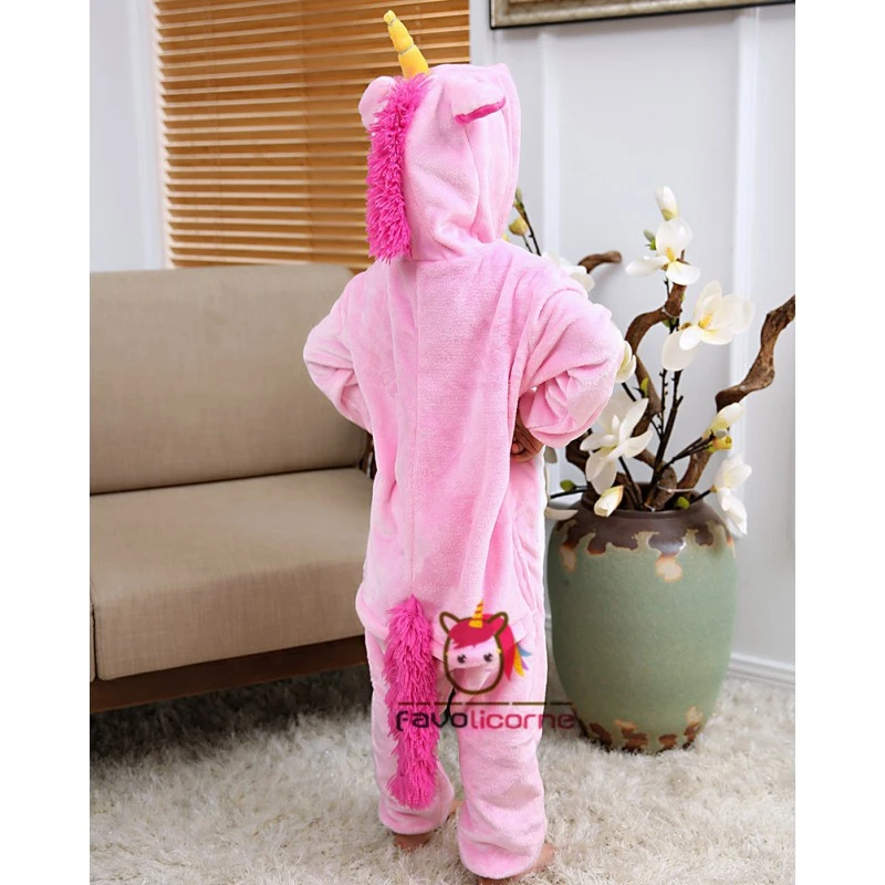 Combinaison Pyjama Enfant Rose Licorne Déguisement Déguisement 3 Combinaison Pyjama Enfant Rose Licorne Déguisement Déguisement – Image 3