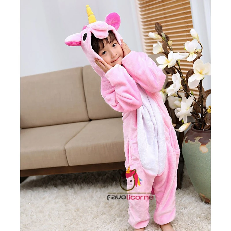 Combinaison Pyjama Enfant Rose Licorne Déguisement Déguisement 4 Combinaison Pyjama Enfant Rose Licorne Déguisement Déguisement – Image 4