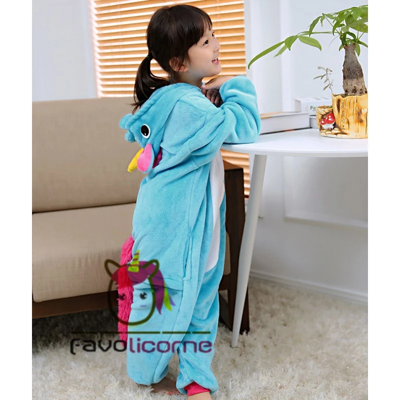 Combinaison Pyjama Enfant Bleue Licorne Déguisement Déguisement 5 Combinaison Pyjama Enfant Bleue Licorne Déguisement Déguisement – Image 5