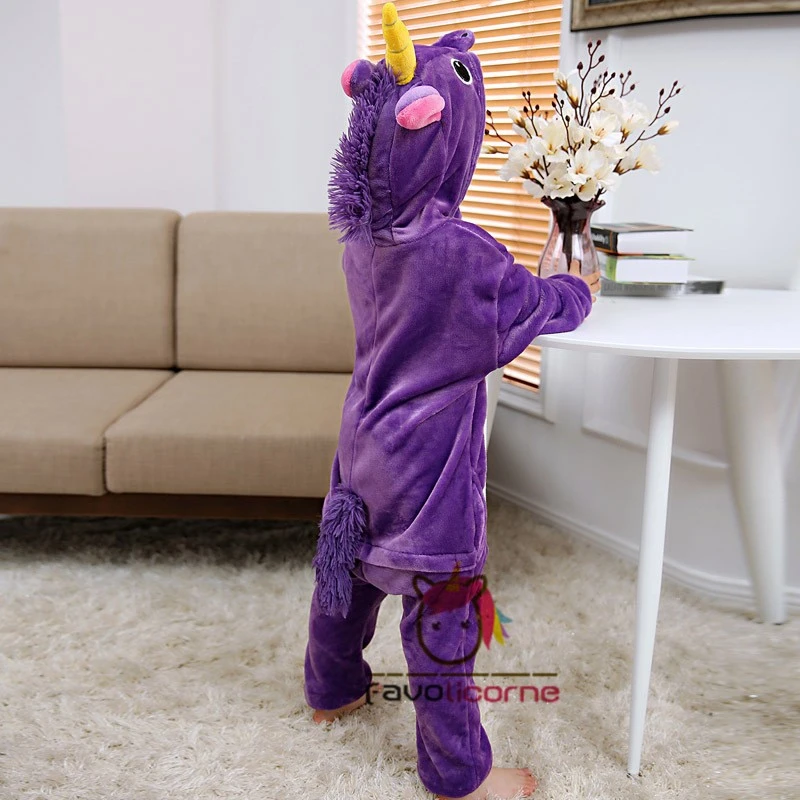 Combinaison Pyjama Enfant Violet Licorne Déguisement Déguisement 4 Combinaison Pyjama Enfant Violet Licorne Déguisement Déguisement – Image 4