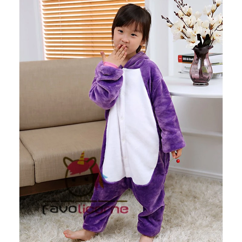 Combinaison Pyjama Enfant Violet Licorne Déguisement Déguisement 5 Combinaison Pyjama Enfant Violet Licorne Déguisement Déguisement – Image 5