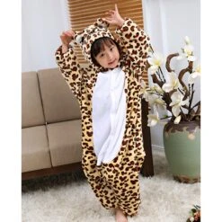 Combinaison Pyjama Enfant Leopard Bear Déguisement Déguisement