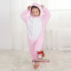 Combinaison Pyjama Enfant Rose Cochon Déguisement Déguisement -Favolicorne Déguisement Promos Magasin fk19091 3