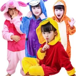 Combinaison Enfant Winnie L'Ourson Cochonlet Tigrou Bourriquet Déguisement Déguisement