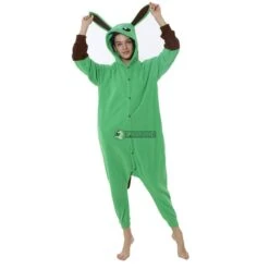 Déguisement Green Eevee Pyjama Femme Homme Pyjama Combinaison -Favolicorne Déguisement Promos Magasin syay005 1