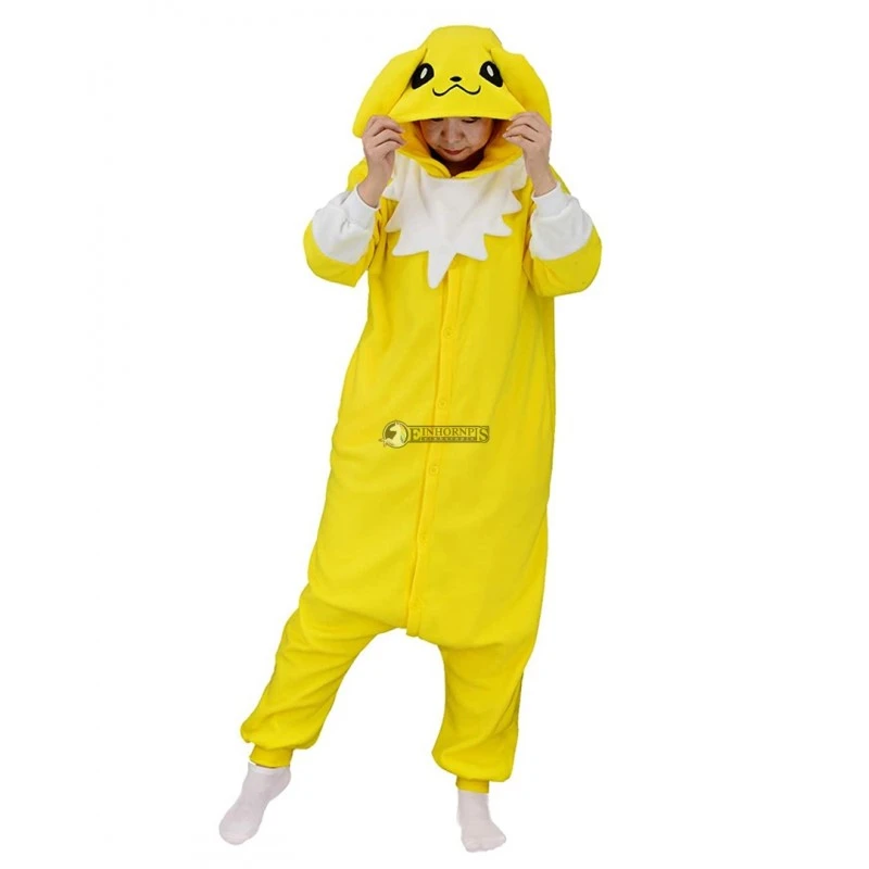 Déguisement Eevee Jolteon Pyjama Femme Homme Pyjama Combinaison 4 Déguisement Eevee Jolteon Pyjama Femme Homme Pyjama Combinaison – Image 4