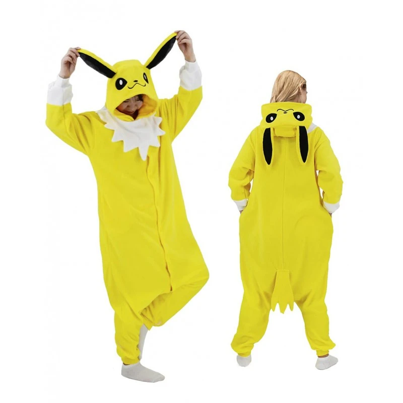 Déguisement Eevee Jolteon Pyjama Femme Homme Pyjama Combinaison 1 Déguisement Eevee Jolteon Pyjama Femme Homme Pyjama Combinaison