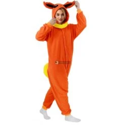 Déguisement Eevee Flareon Pyjama Femme Homme Pyjama Combinaison 5 Déguisement Eevee Flareon Pyjama Femme Homme Pyjama Combinaison -Favolicorne Déguisement Promos Magasin syay016 2