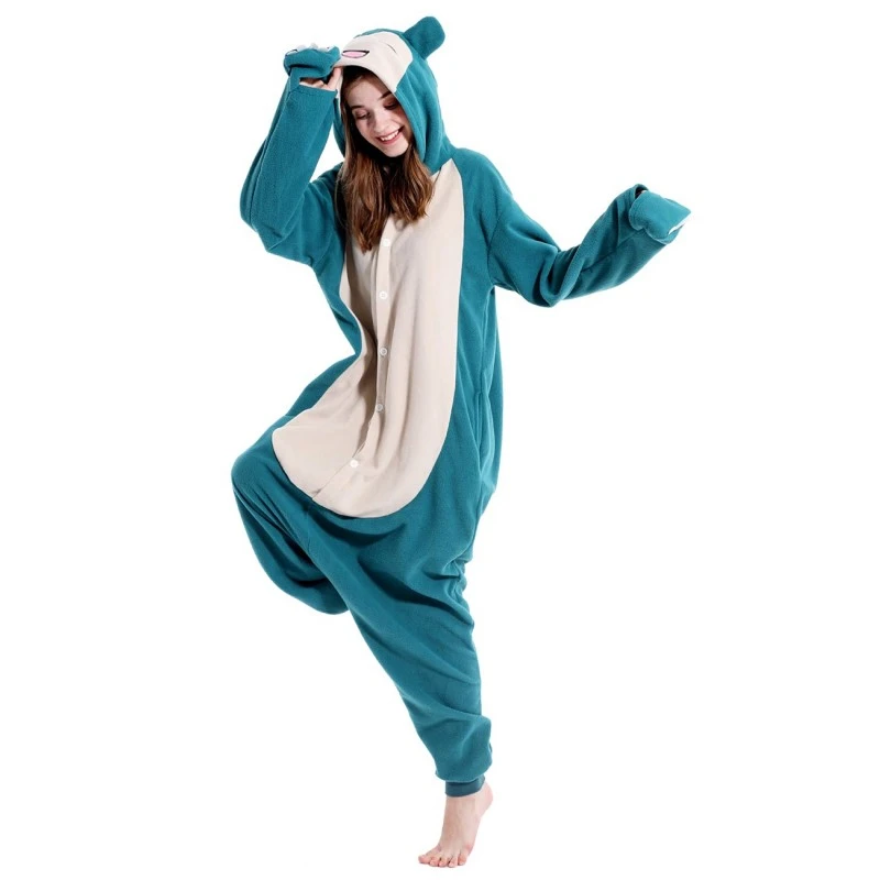Déguisement Snorlax Pyjama Femme Homme Pyjama Combinaison 1 Déguisement Snorlax Pyjama Femme Homme Pyjama Combinaison