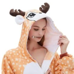 Déguisement Deer Pyjama Femme Homme Pyjama Combinaison -Favolicorne Déguisement Promos Magasin syay068 3