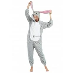 Déguisement Grey Bunny Rabbit Pyjama Femme Homme Pyjama Combinaison -Favolicorne Déguisement Promos Magasin syay069 2