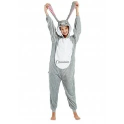 Déguisement Grey Bunny Rabbit Pyjama Femme Homme Pyjama Combinaison -Favolicorne Déguisement Promos Magasin syay069 4
