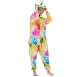 Déguisement Rainbow Unicorn Pyjama Femme Homme Pyjama Combinaison -Favolicorne Déguisement Promos Magasin syay073 5