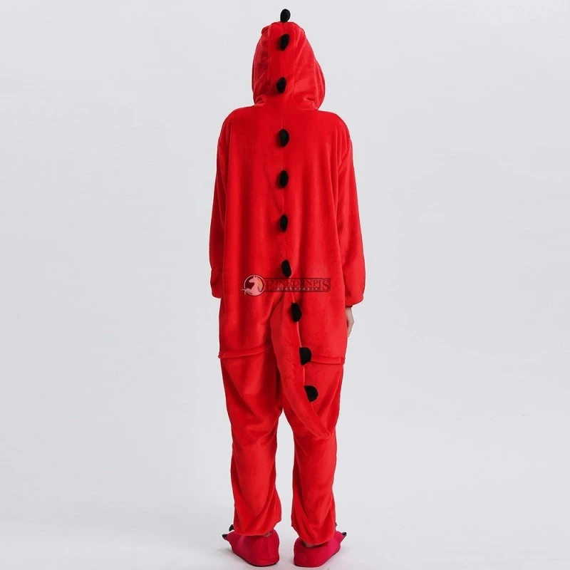 Déguisement Rot Dinosaurier Pyjama Femme Homme Pyjama Combinaison 2 Déguisement Rot Dinosaurier Pyjama Femme Homme Pyjama Combinaison – Image 2