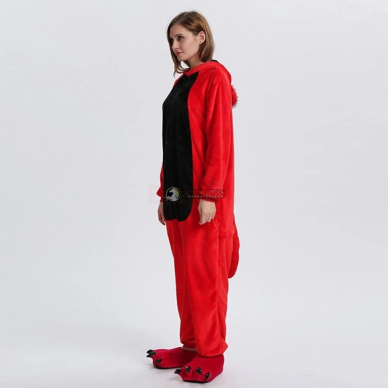 Déguisement Rot Dinosaurier Pyjama Femme Homme Pyjama Combinaison 5 Déguisement Rot Dinosaurier Pyjama Femme Homme Pyjama Combinaison – Image 5