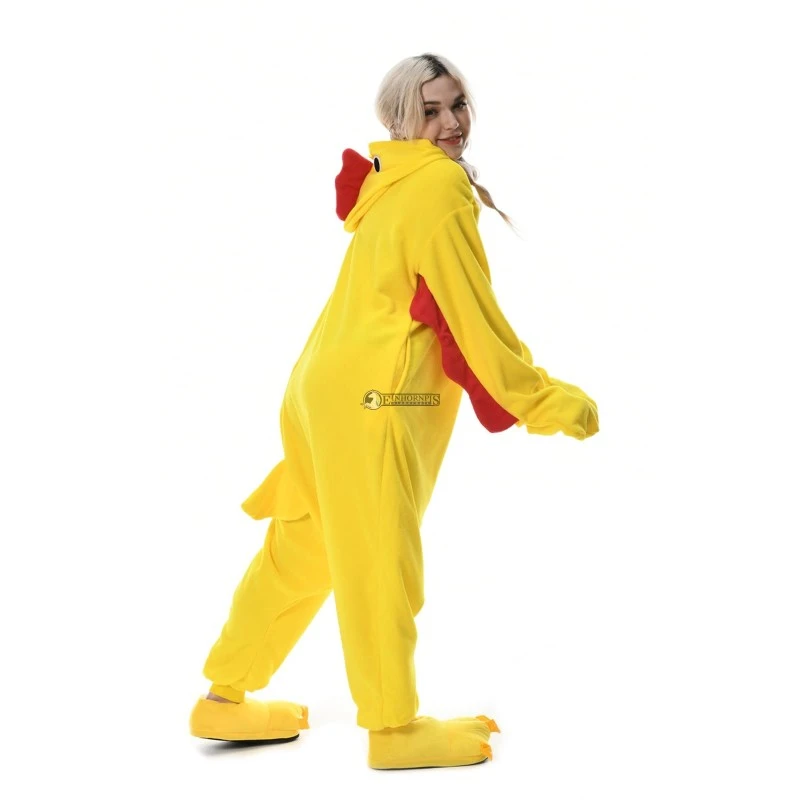 Déguisement Chick Pyjama Femme Homme Pyjama Combinaison 4 Déguisement Chick Pyjama Femme Homme Pyjama Combinaison – Image 4
