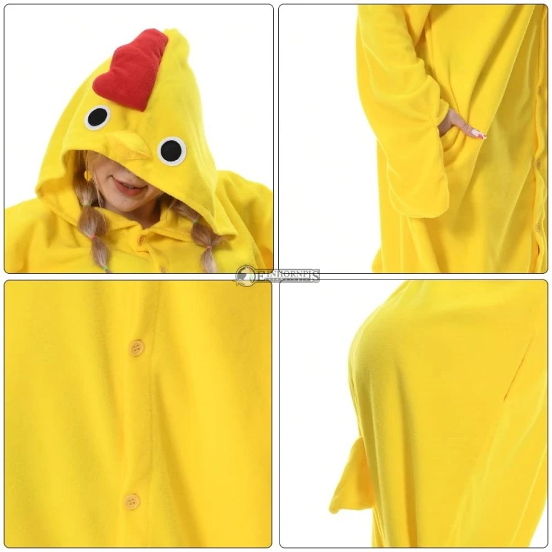 Déguisement Chick Pyjama Femme Homme Pyjama Combinaison 5 Déguisement Chick Pyjama Femme Homme Pyjama Combinaison – Image 5
