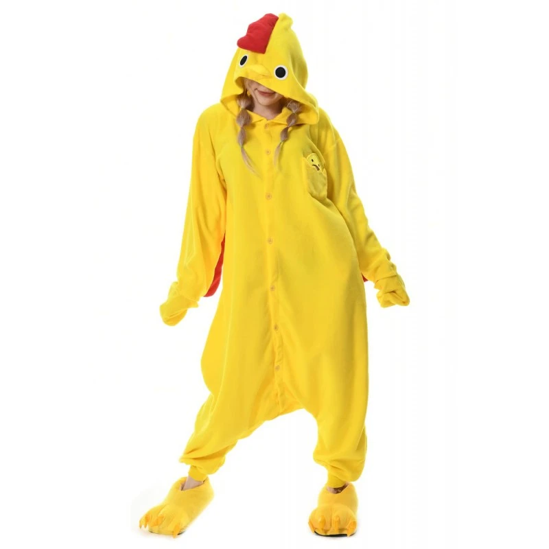Déguisement Chick Pyjama Femme Homme Pyjama Combinaison 1 Déguisement Chick Pyjama Femme Homme Pyjama Combinaison