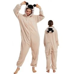 Déguisement Pug Dog Pyjama Femme Homme Pyjama Combinaison