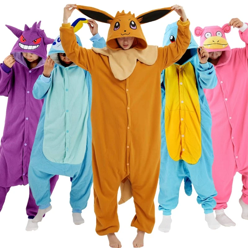 Déguisement Pokemon Mewtwo & Gengar & Eevee & Pikachu & Umbreon & Espeon & Snorlax Pyjama Femme Homme Pyjama Combinaison 1 Déguisement Pokemon Mewtwo & Gengar & Eevee & Pikachu & Umbreon & Espeon & Snorlax Pyjama Femme Homme Pyjama Combinaison