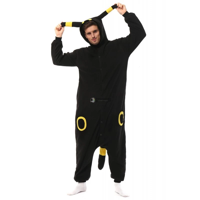 Déguisement Pokemon Noctali Umbreon Pyjama Femme Homme Pyjama Combinaison 2 Déguisement Pokemon Noctali Umbreon Pyjama Femme Homme Pyjama Combinaison – Image 2