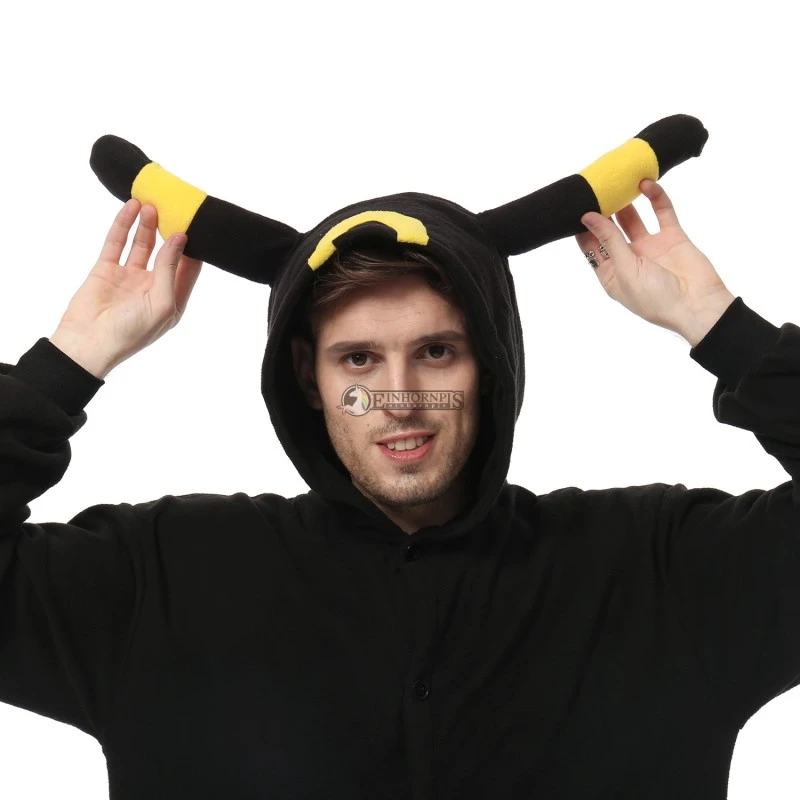 Déguisement Pokemon Noctali Umbreon Pyjama Femme Homme Pyjama Combinaison 3 Déguisement Pokemon Noctali Umbreon Pyjama Femme Homme Pyjama Combinaison – Image 3