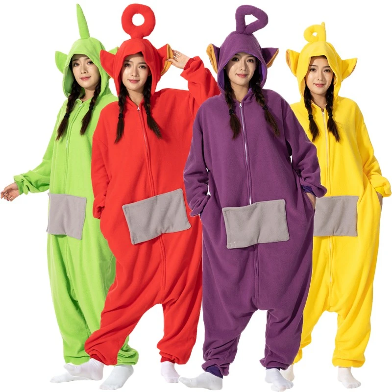 Déguisement Teletubbies Onesie Laa-Laa Dipsy Tinky-Winky Po Pyjama Femme Homme Pyjama Combinaison 1 Déguisement Teletubbies Onesie Laa-Laa Dipsy Tinky-Winky Po Pyjama Femme Homme Pyjama Combinaison