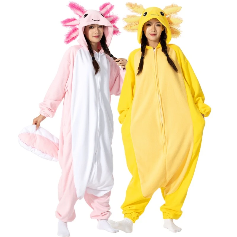 Déguisement Axolotl Pyjama Femme Homme Pyjama Combinaison 1 Déguisement Axolotl Pyjama Femme Homme Pyjama Combinaison