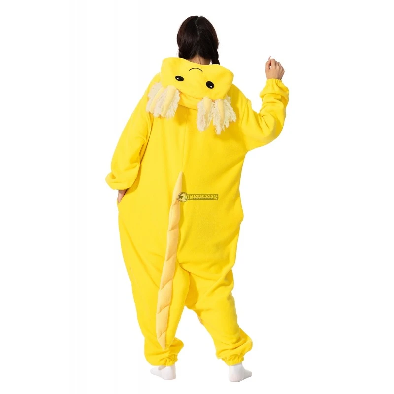 Déguisement Jaune Axolotl Pyjama Femme Homme Pyjama Combinaison 5 Déguisement Jaune Axolotl Pyjama Femme Homme Pyjama Combinaison – Image 5