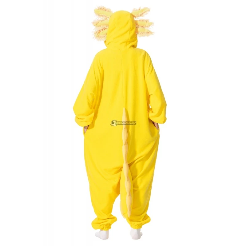 Déguisement Jaune Axolotl Pyjama Femme Homme Pyjama Combinaison 6 Déguisement Jaune Axolotl Pyjama Femme Homme Pyjama Combinaison – Image 6