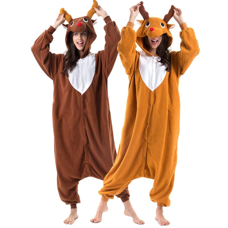 Déguisement Christmas Costumes Reindeer Rudolph Pyjama Femme Homme Pyjama Combinaison 1 Déguisement Christmas Costumes Reindeer Rudolph Pyjama Femme Homme Pyjama Combinaison